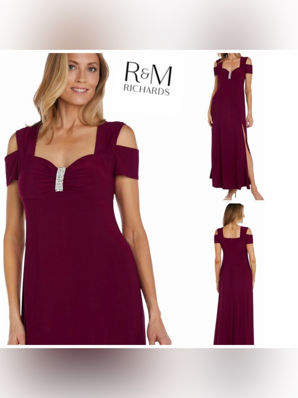 Elegant Cold Shoulder Dress by R&M Richards size 8